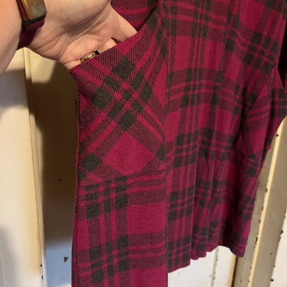 Soft Surroundings Paramount Plaid Knit Shirt Dress 3X (24) - Picture 5 of 8